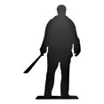 thumbnail image 1 of Tabletop Shadow Figures, Metal Powder Coating Scratch Resistant Horror Movie Character 6 Inch Tall Multifunctional Silhouette Killers for  Yard Decor, 1 of 8