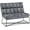 Dark Grey, variant on Mcombo Mid-Century Velvet Loveseat Settee Bench 4018(Brown)