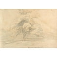 thumbnail image 3 of William Brockedon 24x18 Black Modern Framed Museum Art Print Titled - Study from Trees Near Folly, 3 of 5
