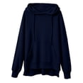 thumbnail image 6 of Paiwinds Women's Oversized Sweatshirts Cozy Hooded Long Sleeve Pullover with Drawstring and Front Pocket Casual Relaxed Fit Side Vent Tunic Tops, 6 of 6