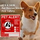 thumbnail image 2 of Alerta a Pet Fire Sticker, Pet Emergency Sticker, Advertencia de Incendio para Mascotas, Sticker de Seguridad para Animales de Compañía, Durable, Impermeable, Claramente Leído, para Hogar,, 2 of 9