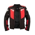thumbnail image 3 of Chamarra motociclista hombre protectores reflejante impermeable WORKLAND 1985 rojo XXL WKL 1985NEGRROJA, 3 of 9
