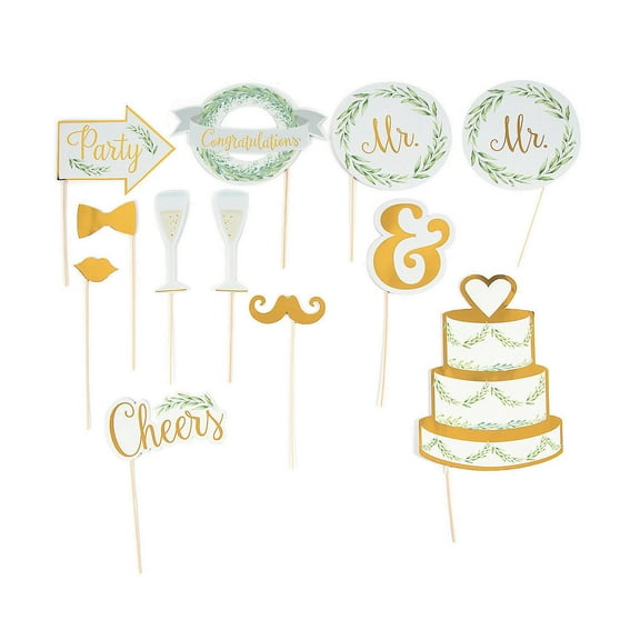 Greenery Photo Stick Props (Dz) - Party Favors - 12 Pieces