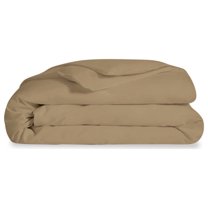 Delilah Home 100% Organic Cotton Bed Sheets, Beige, Queen Duvet
