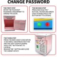 thumbnail image 4 of Electronic Piggy Bank, Kids Piggy Bank with Password Setting, ATM Piggy Bank, Pink, 4 of 4