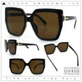 thumbnail image 2 of Womens Oversize Square Minimal Chic Mod Inset Lens Sunglasses Tortoise - Brown, 2 of 9