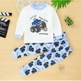thumbnail image 2 of NAFUU Boys Clothes Knit Outfits Crew Neck Long Sleeve Toddler Children Cute Cartoon Print Shirt Tops And Pants 2Pcs Child Kids Casual Outfits For Boys Sizes 3-4 Years, 2 of 3