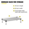 thumbnail image 2 of Vevor 48''x20''x8'' Aluminum Dunnage Rack Commercial Floor Food Shelf 1500lbs, 2 of 9