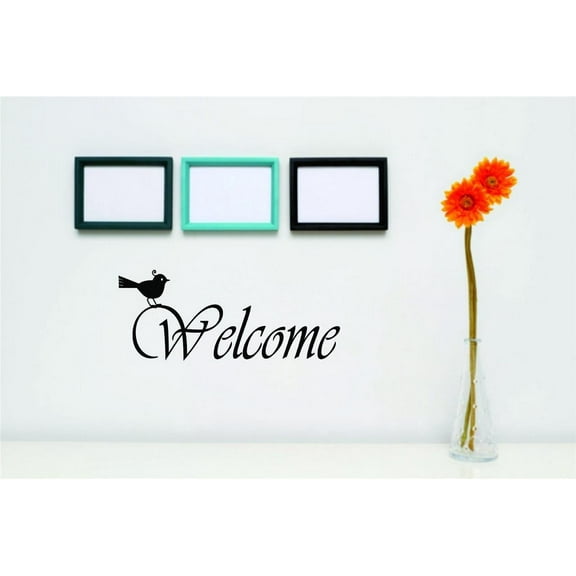 Custom Decals Welcome Banner & Bird 5 X12" -