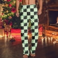 thumbnail image 2 of Fashion YLSDY Plaid Pajama Pants Mens Flannel Pajama Pants Plaid Fluffy Pj Pants Fuzzy Fleece Lounge Pants Casual Winter Spring Bottoms Green XL, 2 of 5