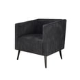 thumbnail image 2 of Castle Place Luxurious Corduroy Velvet Upholstered Armchair, Grey, 2 of 8