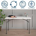 thumbnail image 4 of Afuera Living 4 ft. Straight Folding Utility Table Indoor & Outdoor in White, 4 of 8