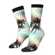 thumbnail image 1 of Balery Tropical Summer Palm Calcetas Largas con Estampado para Hombre y Mujer – Suaves y Transpirables, Talla Única (US 5-11), 1 of 6