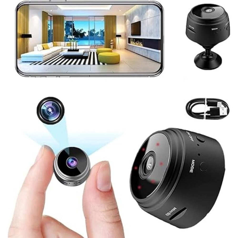 Ultra Compact 1080P WiFi Security Camera 2.4GHz Wireless Nanny Cam for Home, Pet & Baby Monitoring with Night Vision, Motion Detection, 128GB SD Support & Remote Viewing (5)