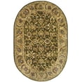 thumbnail image 2 of SAFAVIEH Classic Gloria Oriental Wool Area Rug, Olive/Camel, 4'6" x 6'6" Oval, 2 of 11