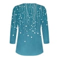 thumbnail image 6 of Babysbule 3/4 Sleeve Floral Printed Thin Button-Down V-neck Blouse & Top, Women's, 6 of 6
