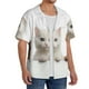 thumbnail image 2 of Fotbe Cute Kittens And Puppy Camisa Estampada de Manga Corta para Hombre, Casual de Verano, Estilo Playero, Sin Arrugas-Medium, 2 of 5