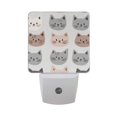 thumbnail image 6 of Yayeee LED Night Light for The Home Plug in With Light Sensors 2 Pack, Gray Cat Pattern, 6 of 6