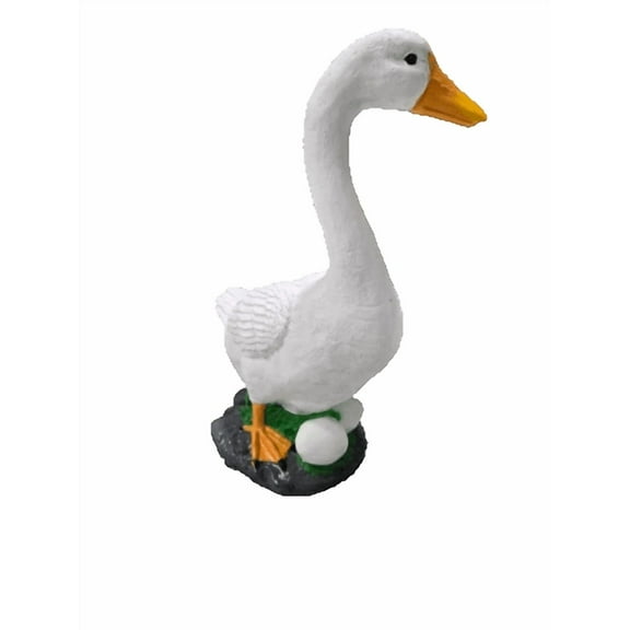 Large 19″ Cement porch Goose Statue, American Dress up goose statue, life-size American sculpture, Bird garden decor, outdoor Gift for mom