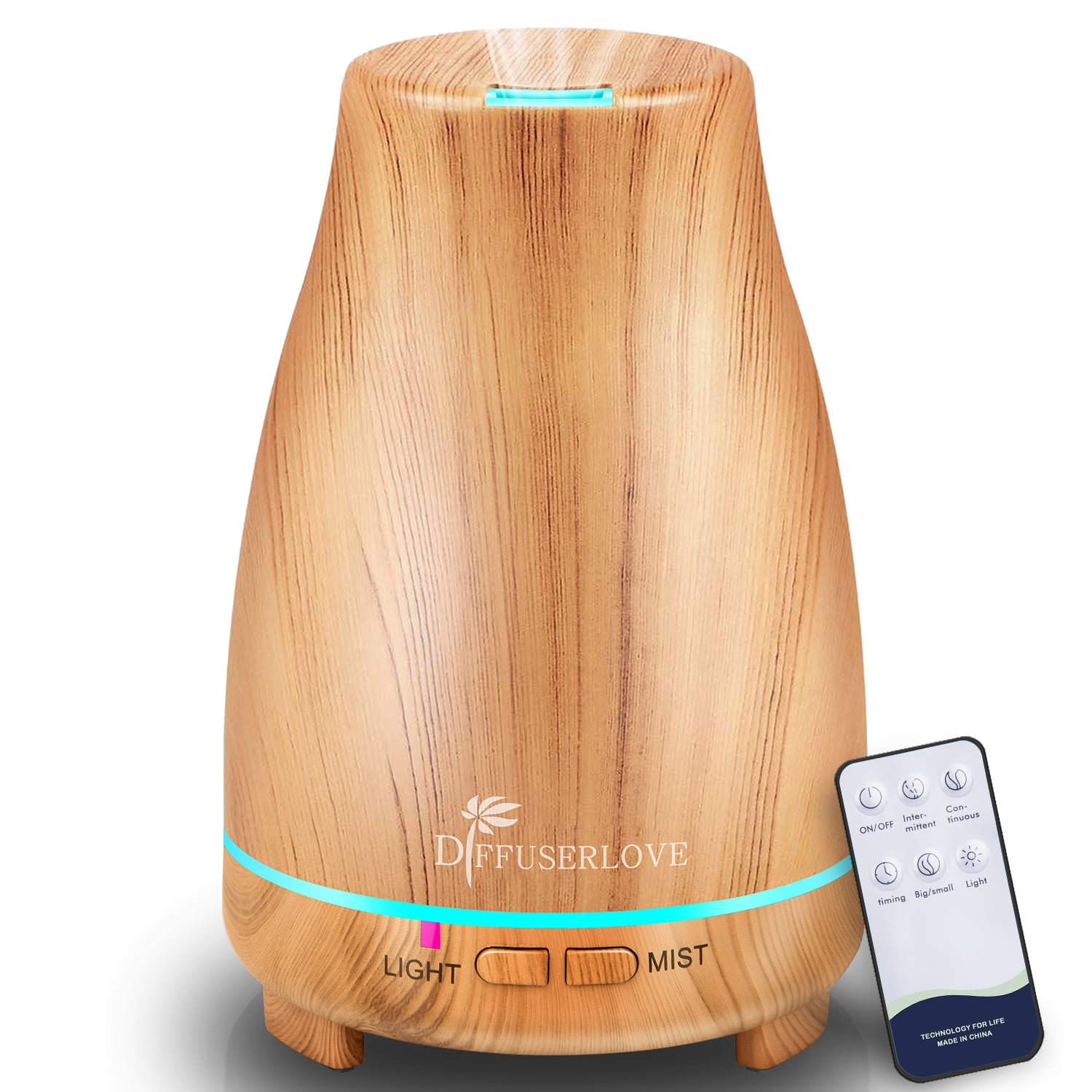 1 Humidifiers For Bedroom, Essential Oil Diffuser, With 6 Bottles of Essential Oil , 7-Color Lighting, Automatic Shut-Off, Home Aromatherapy, Suitable For Bedrooms And Offices