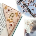 thumbnail image 1 of Flower Letter Embroidery Bookmarks Embroidered Page Separators DIY Hand-stitched Handmade Personalized Cute Unique Gift, 1 of 15
