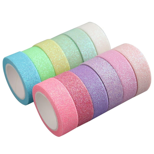 unbranded Adhesiva Washi Glitter Para Manualidades Y Envoltura De Regalos Con Fácil Uso