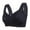 Black, variant on Purple Bra Women's Front Zip Sports Bra No Underwire Comfortable Bralette Wide Straps Seamless Support For Yoga Gym Running nylon