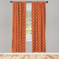 thumbnail image 4 of Ambesonne Rocket Window Curtains, Playful Flying Space Items, Each 28" W x 84" L, Burnt Sienna Quartz, 4 of 4