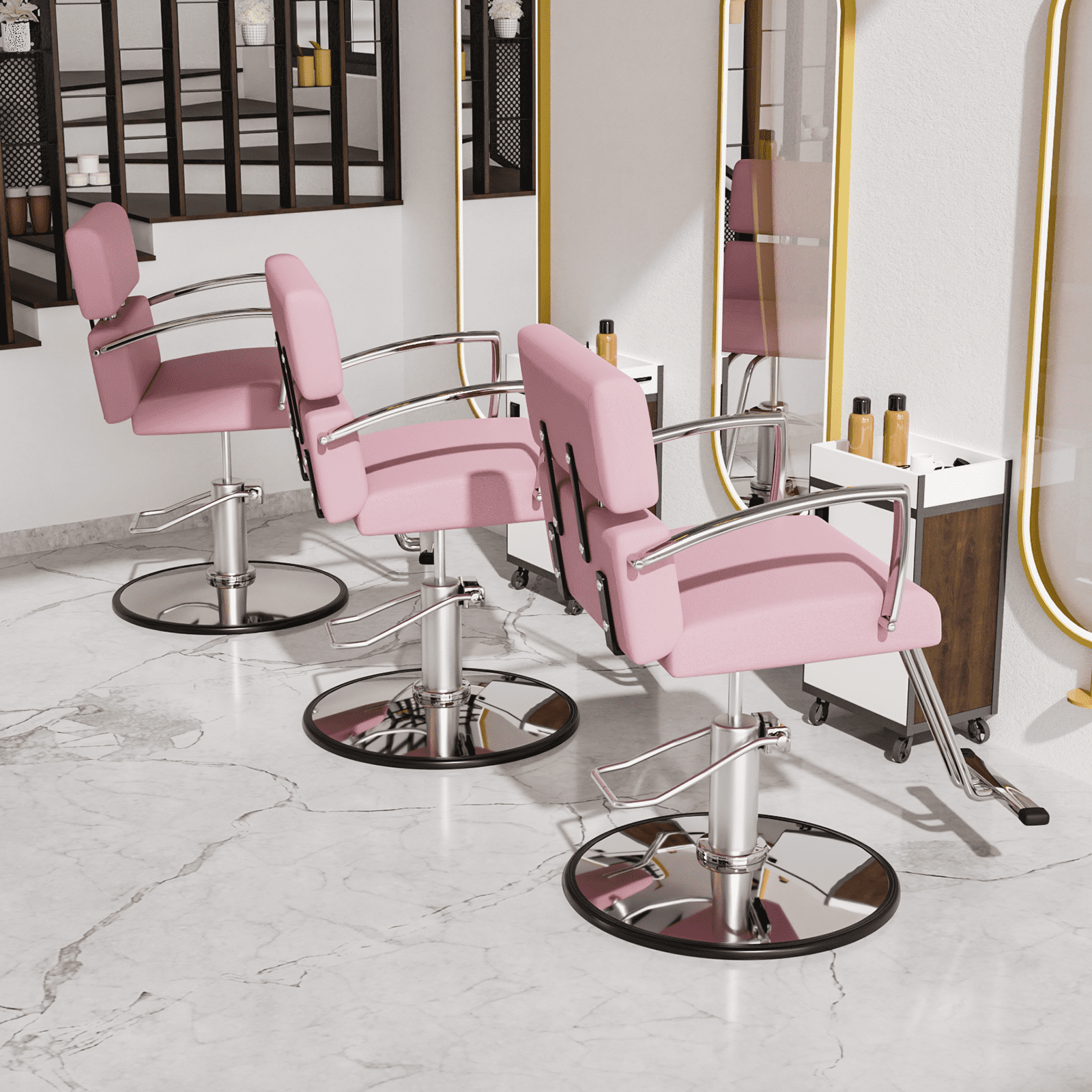 Pink Salon Chair For Home Salon Chair For Hair Stylist Hair Chair