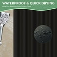 thumbnail image 5 of MAZBFF Black Shower Curtain Liner & Hooks, 72" x 72", PEVA, Waterproof, Mildew Resistant, 12 Hooks, 5 of 6