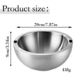 thumbnail image 3 of Salad & Dipping Bowl,304 Stainless Steel Insulated Bowl Dual-Layer Temperature Control, Suitable,70 oz, 7.87"×3.54",1PC, 3 of 7