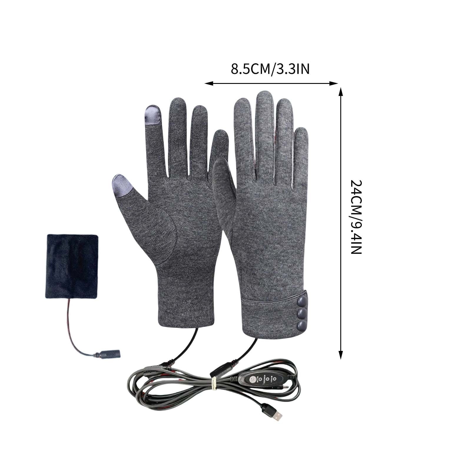 Lunxisen 4 Pcs Portable Heated Gloves Fingerless Rechargeable Hand Warmer for Cold Weather Indoor Outdoor Winter Activities Arthritis Pain Relief