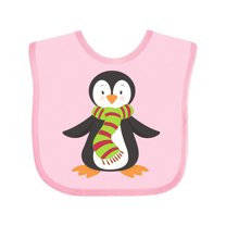 Inktastic Cute Penguin, Little Penguin, Penguin with Scarf Boys or Girls Baby Bib