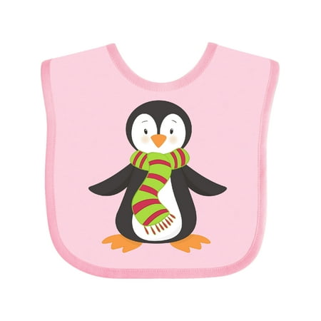 

Inktastic Cute Penguin Little Penguin Penguin with Scarf Gift Baby Boy or Baby Girl Bib