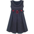 thumbnail image 1 of Girls Dress Navy Blue Back School Uniform Pleated Hem 10, 1 of 8