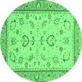 thumbnail image 1 of Ahgly Company Indoor Round Oriental Emerald Green Modern Area Rugs, 4' Round, 1 of 4