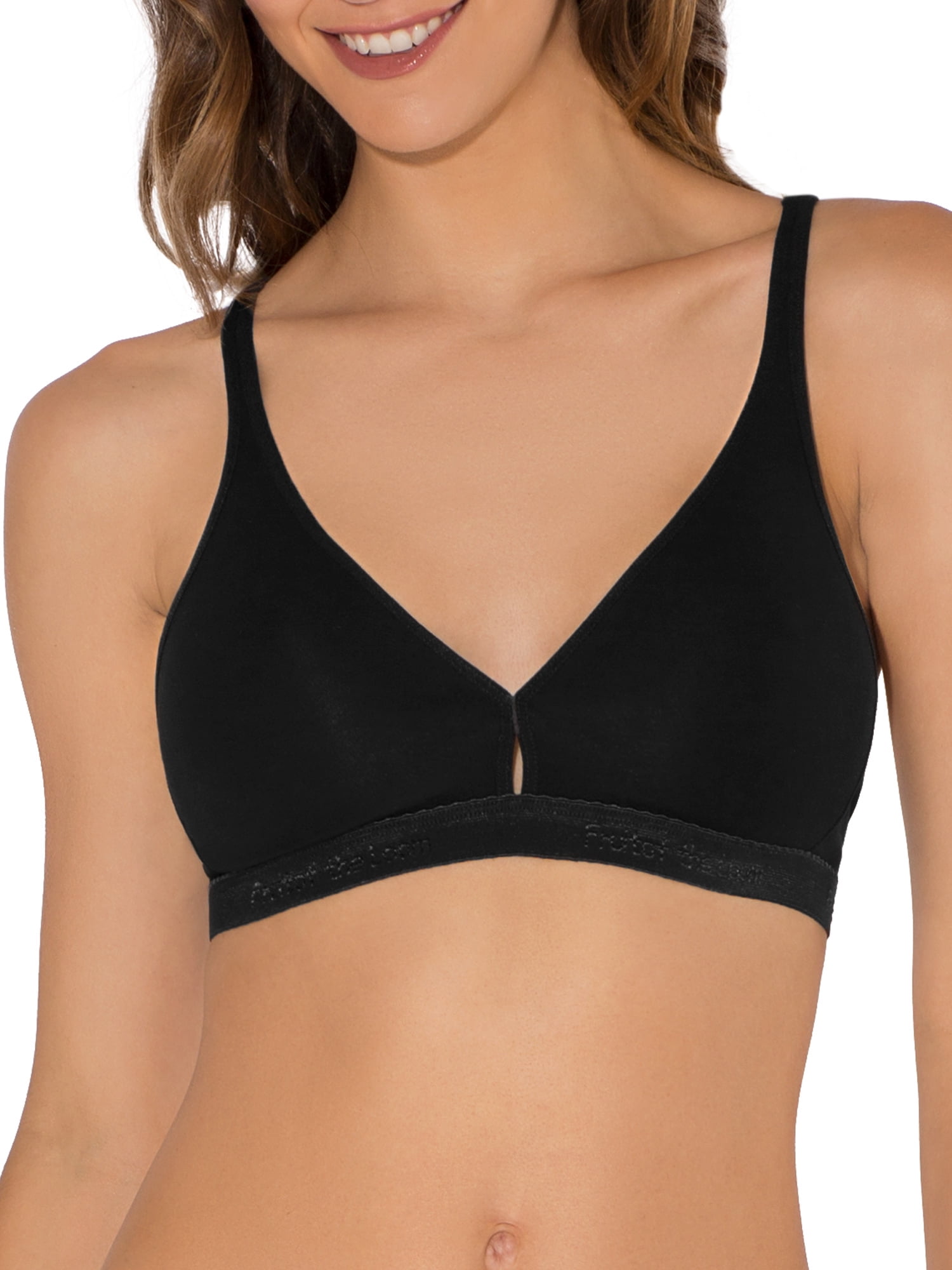 Fruit of the Loom Women's Wirefree Cotton Bralette, 2-pack, Style-FT799PK