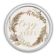 Creative Products Cozy Vibes Wreath 20 x 20 Round White Framed Print