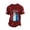 Red, variant on Mens 250th Anniversary Flag Print Short Sleeve T Shirt Patriotic Top,Blue,SIZE:XL