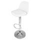 thumbnail image 1 of Silla de bar Giratoria Gaon con Reposapiés y respaldo medio blanco 1 pieza, 1 of 7