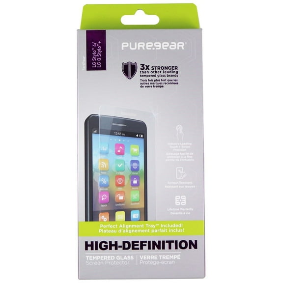 PureGear HD Tempered Glass Screen Protector for LG Stylo 4 / Q Stylo   - Clear