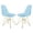 Transparent Blue, variant on LeisureMod Dining Chair in Acrylic with Gold Chrome Eiffel Base and Curved Back Design Lightweight Easy Assembly for Modern Home, Kitchen, Cafes Cresco Collection in Clear Set of 2