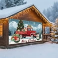 thumbnail image 4 of Christmas Garage Door Cover, Large Christmas Banner Backdrop Decorations Hanging Door Photography Decor for Indoor Outdoor House Patio Lawn Party Background,Reindeer Santa Claus,13x6FT C, 4 of 6