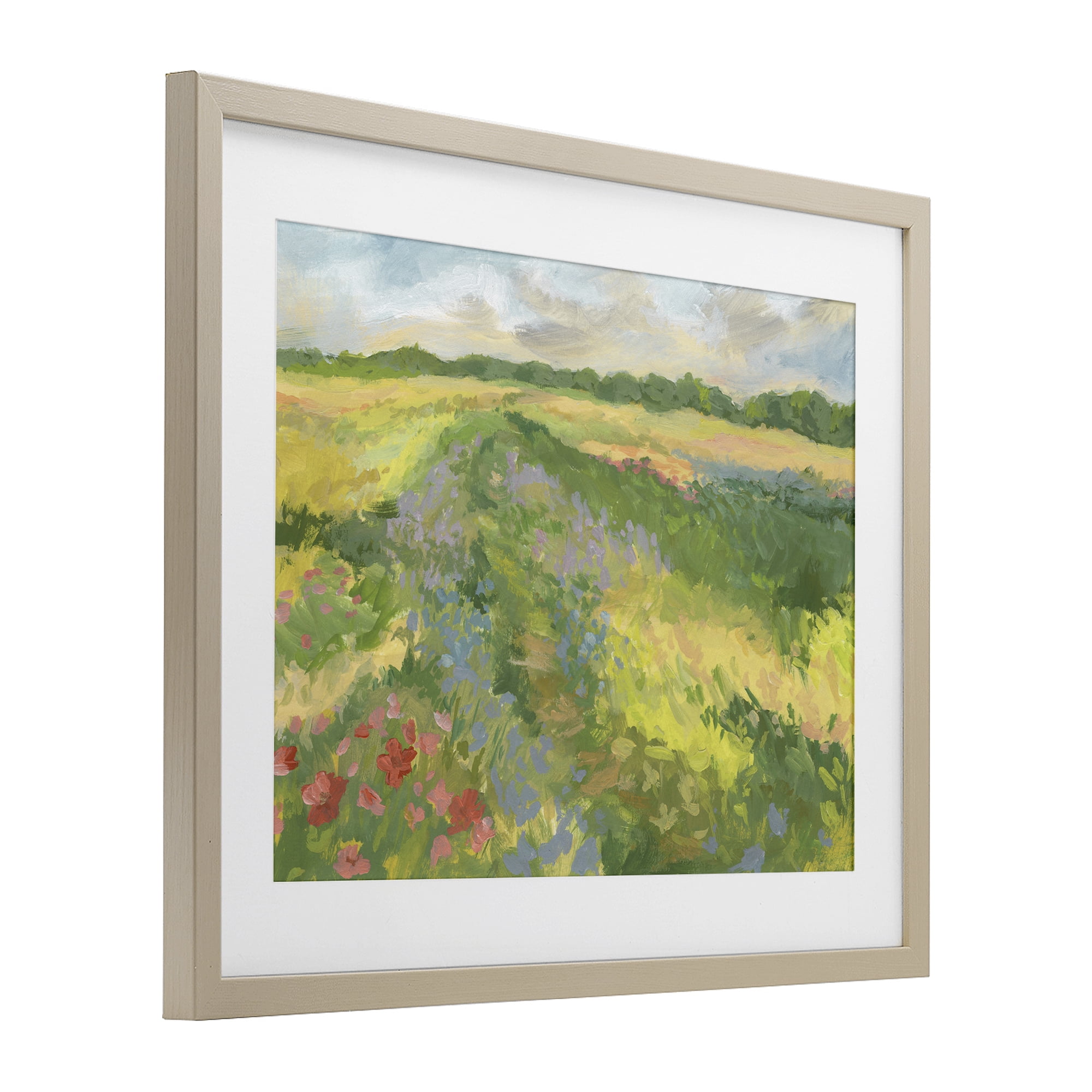 Stupell Industries Windswept Flower Meadow Birch Framed Print Under Glass, design by Victoria Barnes