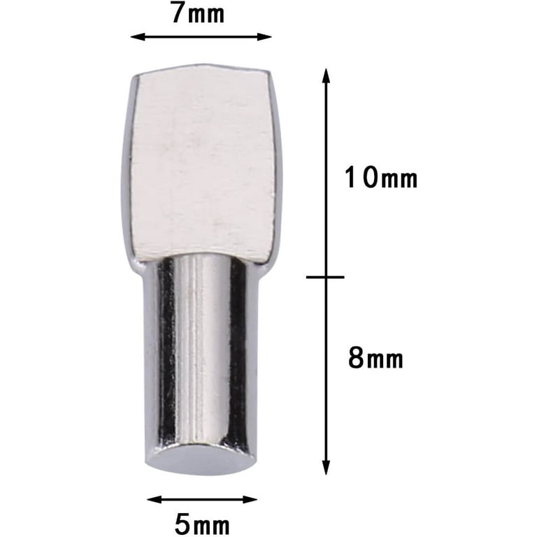 POWERTEC 5mm Shelf Pins, 50PK L-Shaped Bracket Style, Cabinet