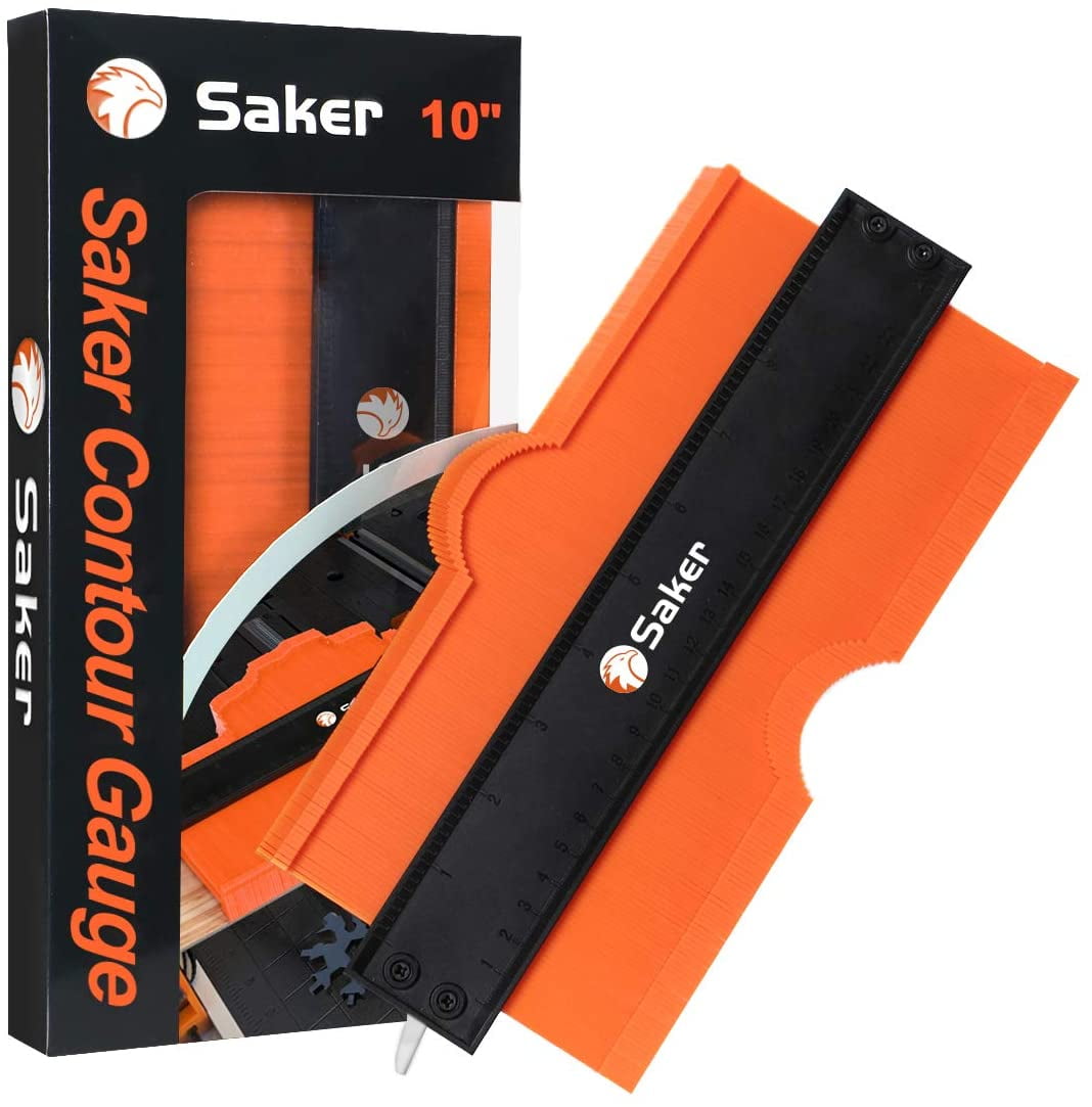 Saker Contour Gauge 10 Inch Profile Tool Adjustable Lock Precisely Copy Shapes 