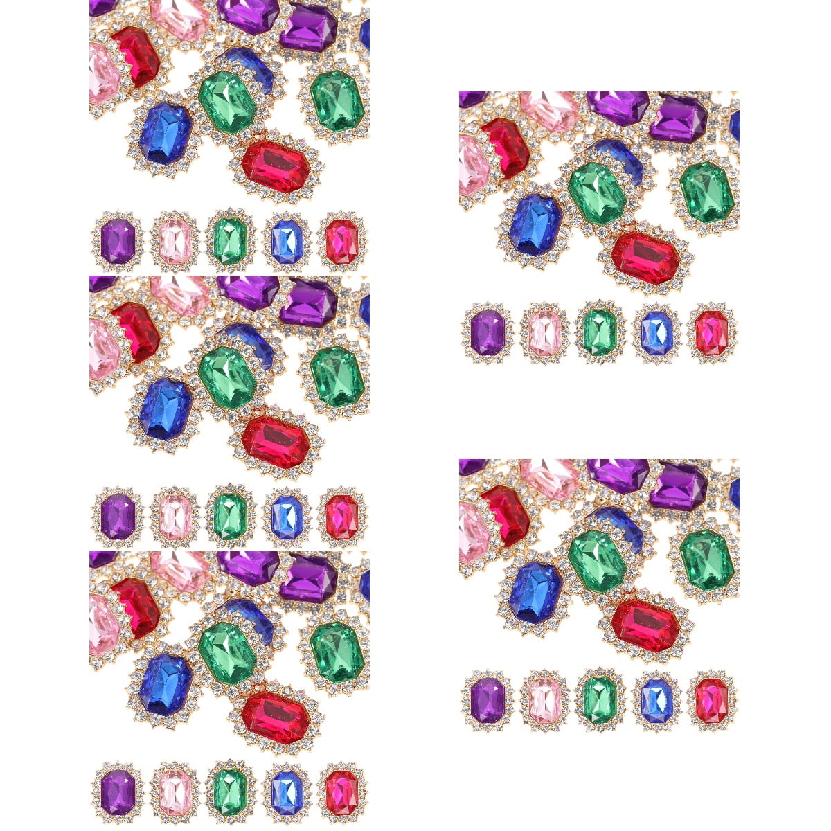 Worgeous 100 pcs Decorative Shoe Lace Rhinestone Clips Jewelry Accessories for Shoes, Boots, Sneakers, Craft and Decoration