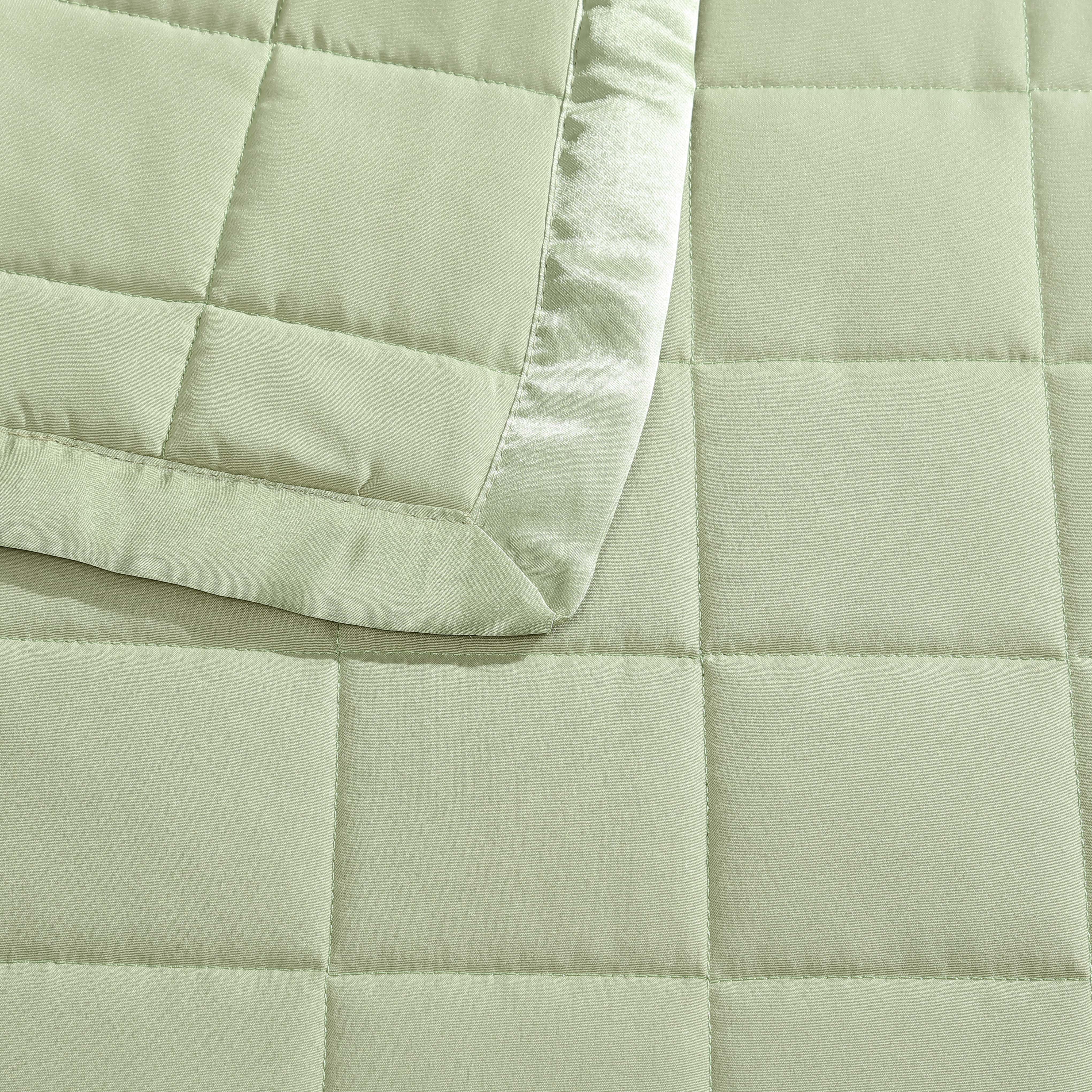 Beatrice Home Fashions, Down Alt Blanket with Satin Trim, Full/Queen, Sage