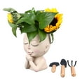 thumbnail image 1 of Human Plant Pot, Face Planter Pot Drainage Hole Design Home Decoration Wide Application Unique Appearance  for Flower, 1 of 8