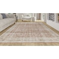 thumbnail image 2 of E-Z Wash Traditional Medallion Pattern Velvet Plush Rust Red, Room Size Machine Washable Area Rug 8X10,Ideal for Living Room, Dining Room, Bedroom, 2 of 5
